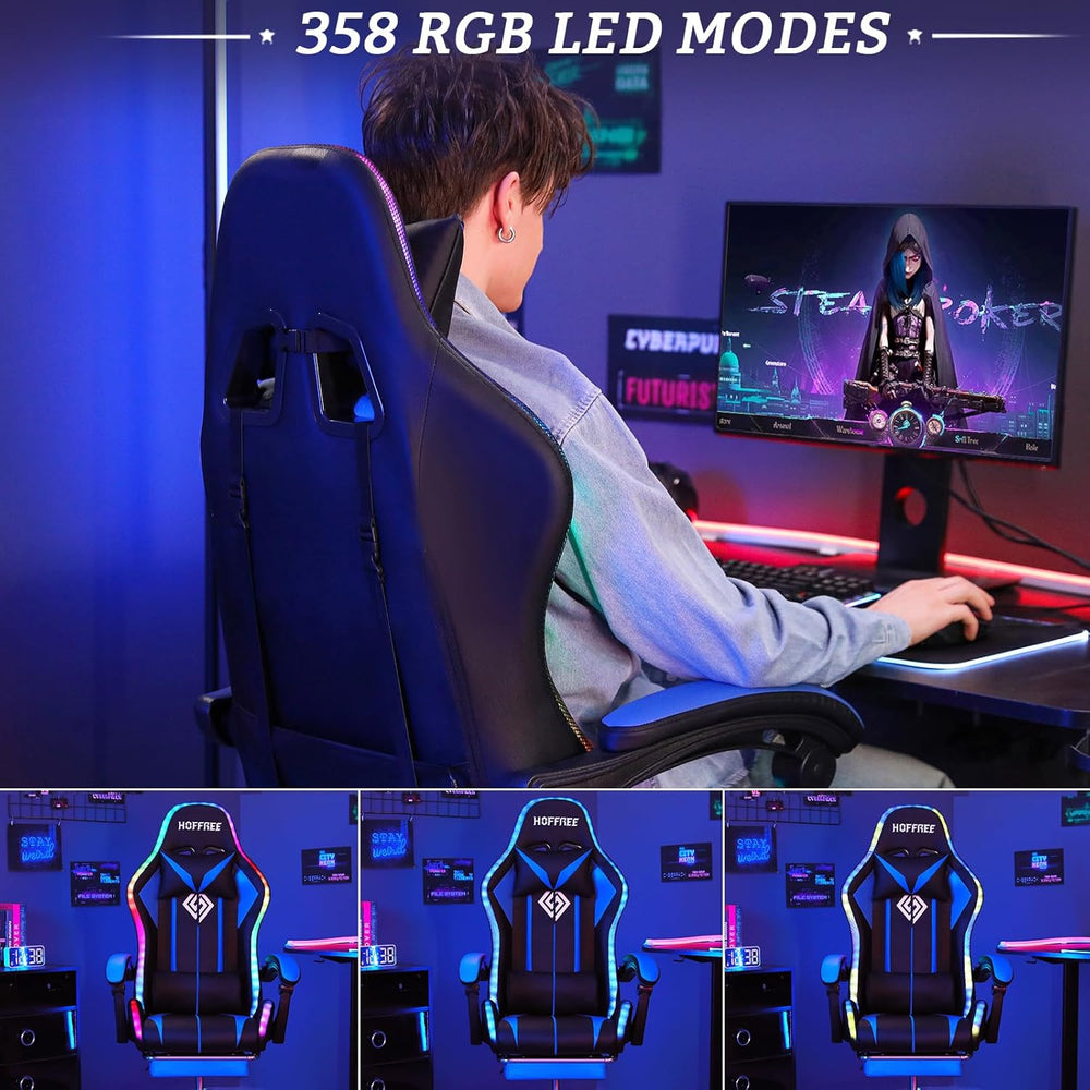 Silla Gamer Ergonómica con Masaje y Luces LED - Modelo XG-1000