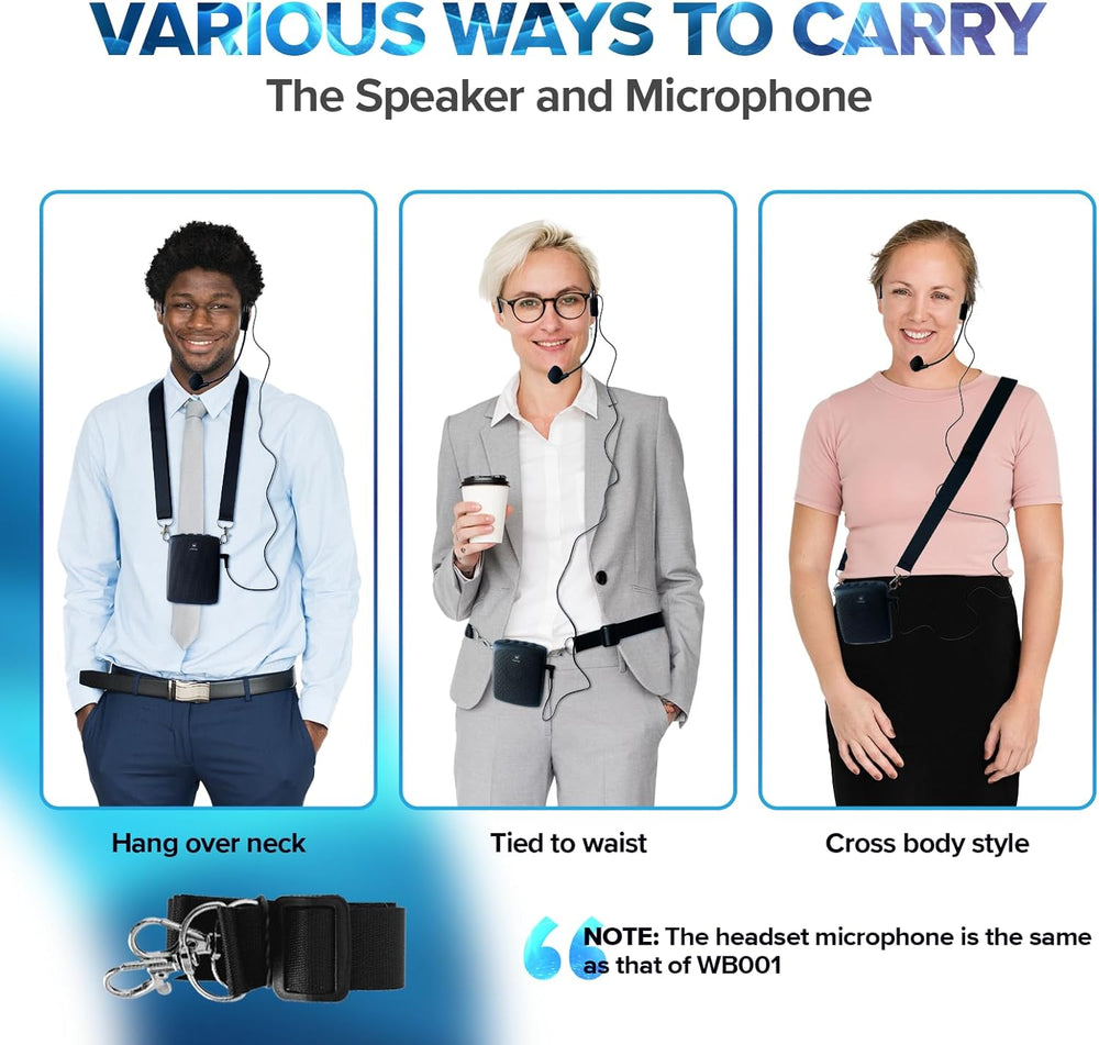 Amplificador de voz portátil con micrófono y altavoz Bluetooth