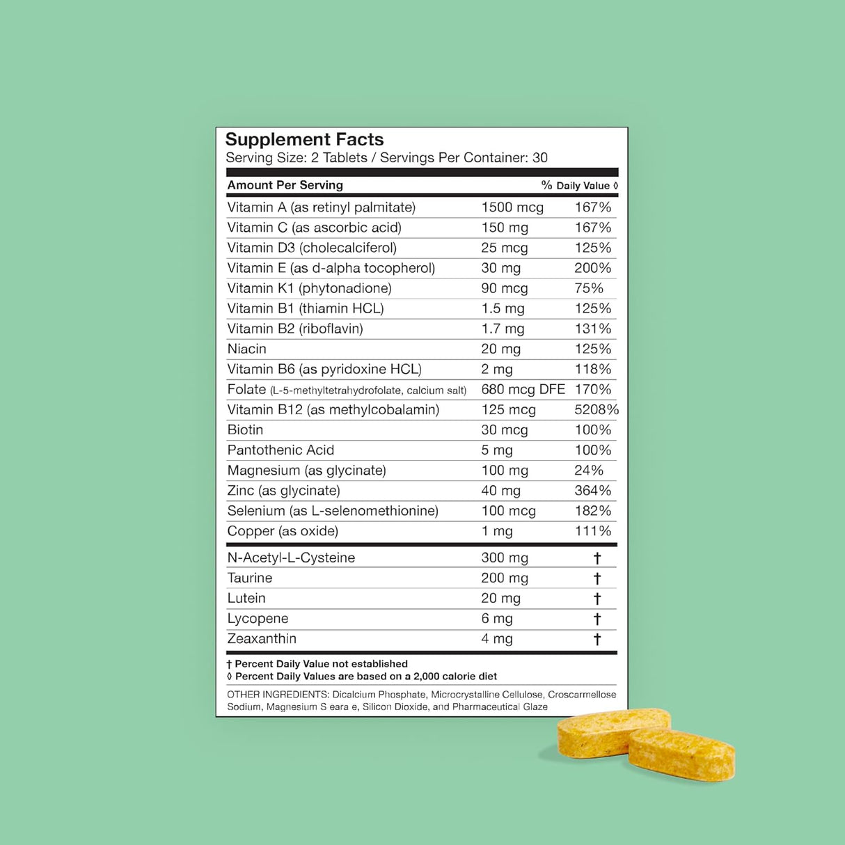 Vitaminas y minerales para los ojos Multivitamínico