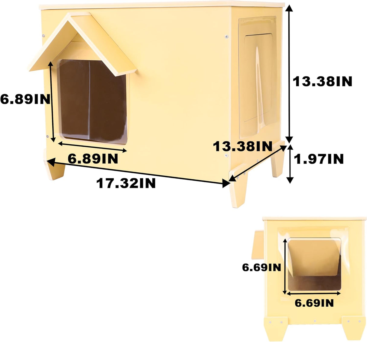 Casa para Gatos Exterior, Refugio Feral, Aislada, Modelo Mejorado