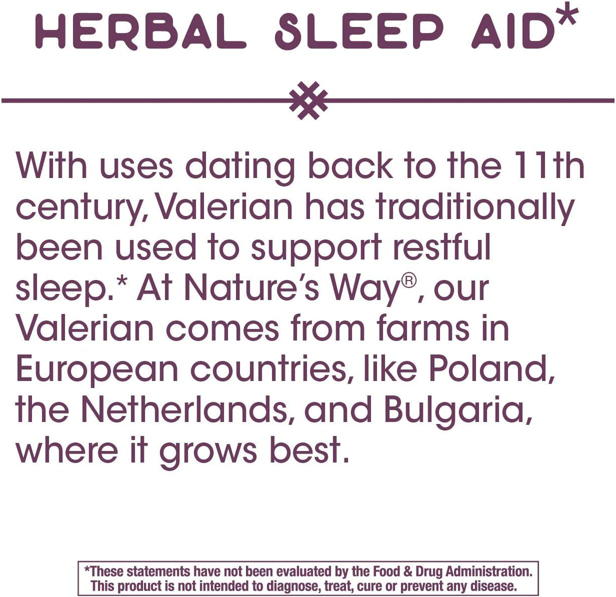 Suplemento Natures Way Valeriana Nighttime Herbal Sleep Aid