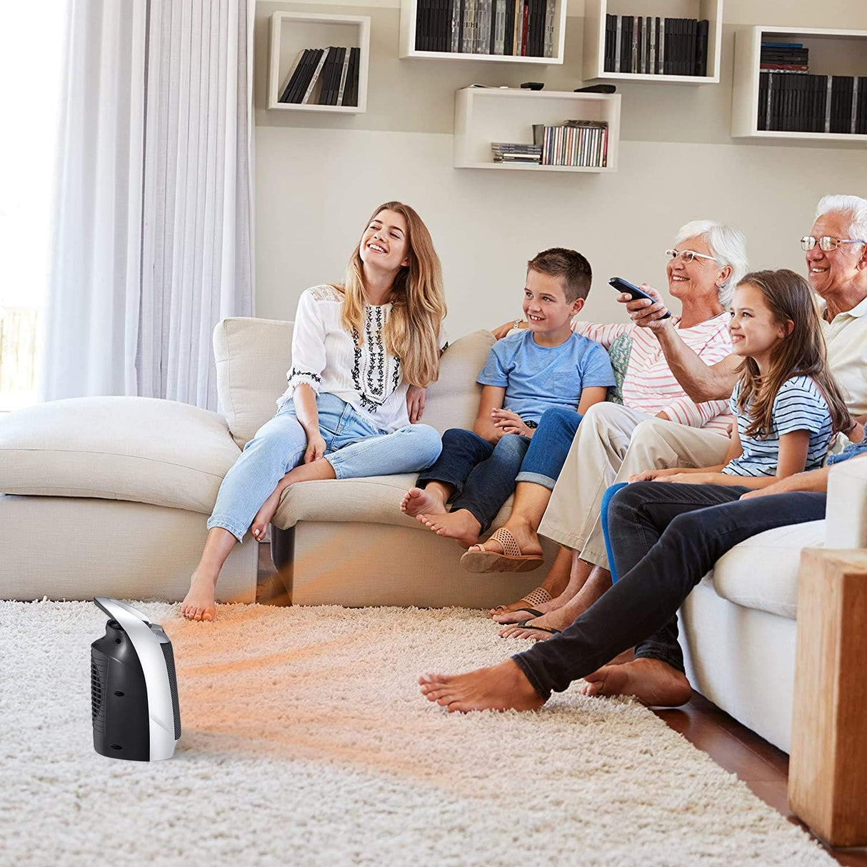 Calentador de espacio, eléctrico, pequeño, 750 W/1500 W