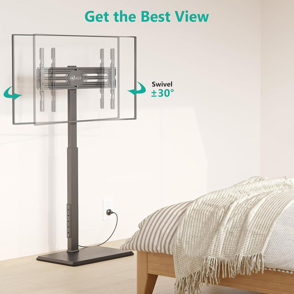 Soporte de TV de suelo con toma de corriente WALI