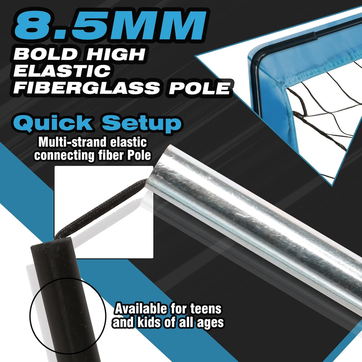 Kunup Portería de fútbol para niños para patio trasero