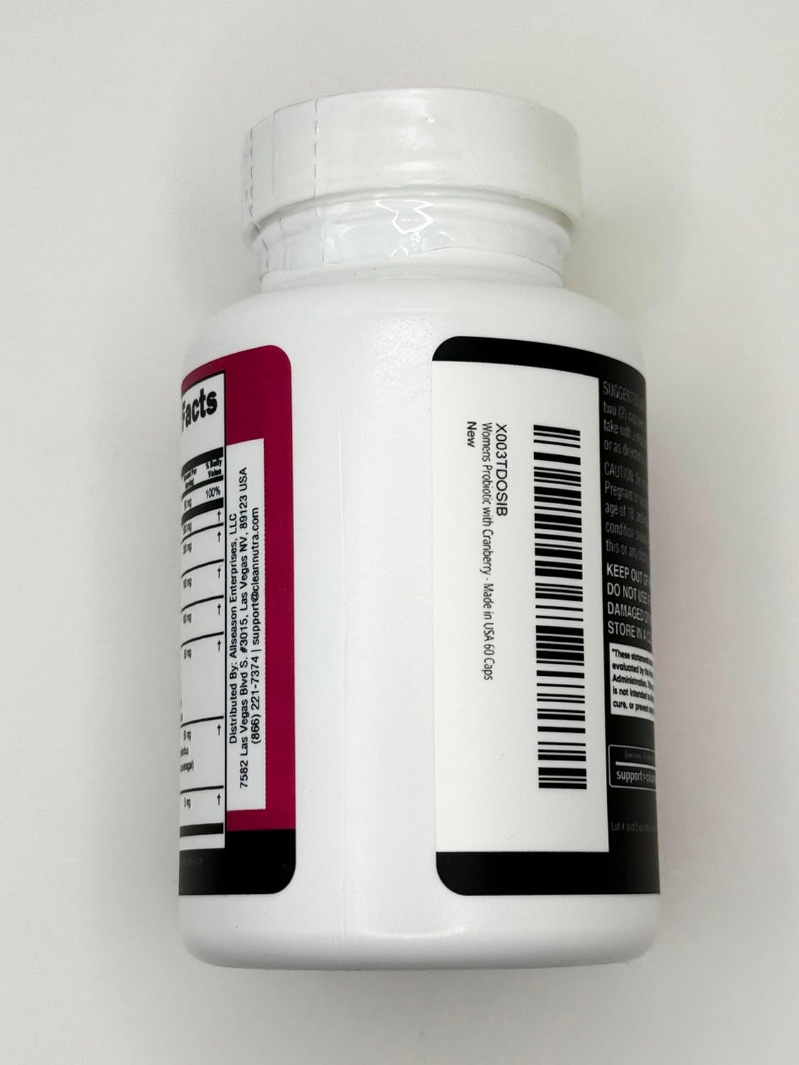 Probioticos Vaginales Clean Nutraceuticals, 60 Cápsulas