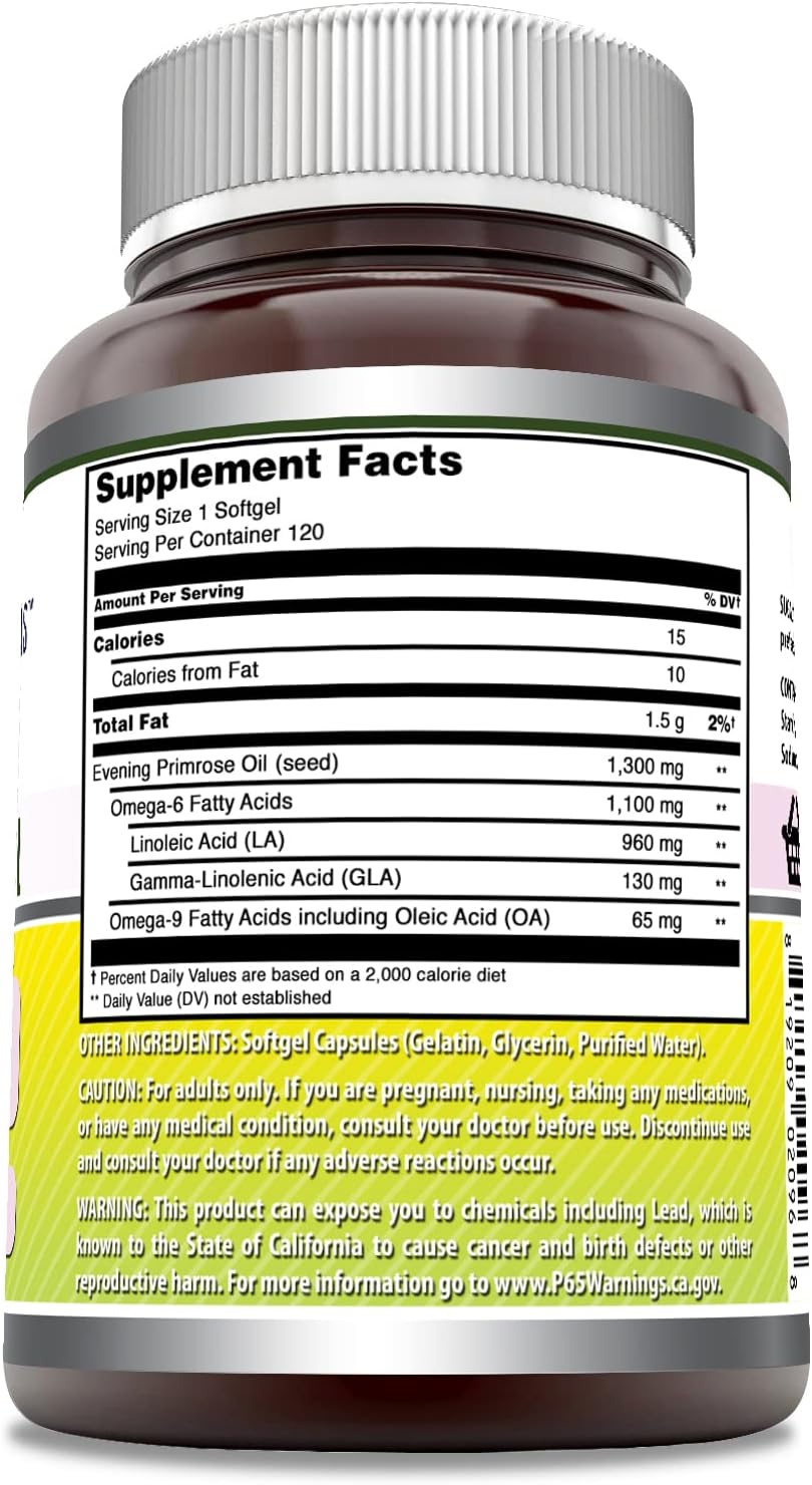 Suplemento Amazing Aceite de onagra de 1300 mg 120 unidades