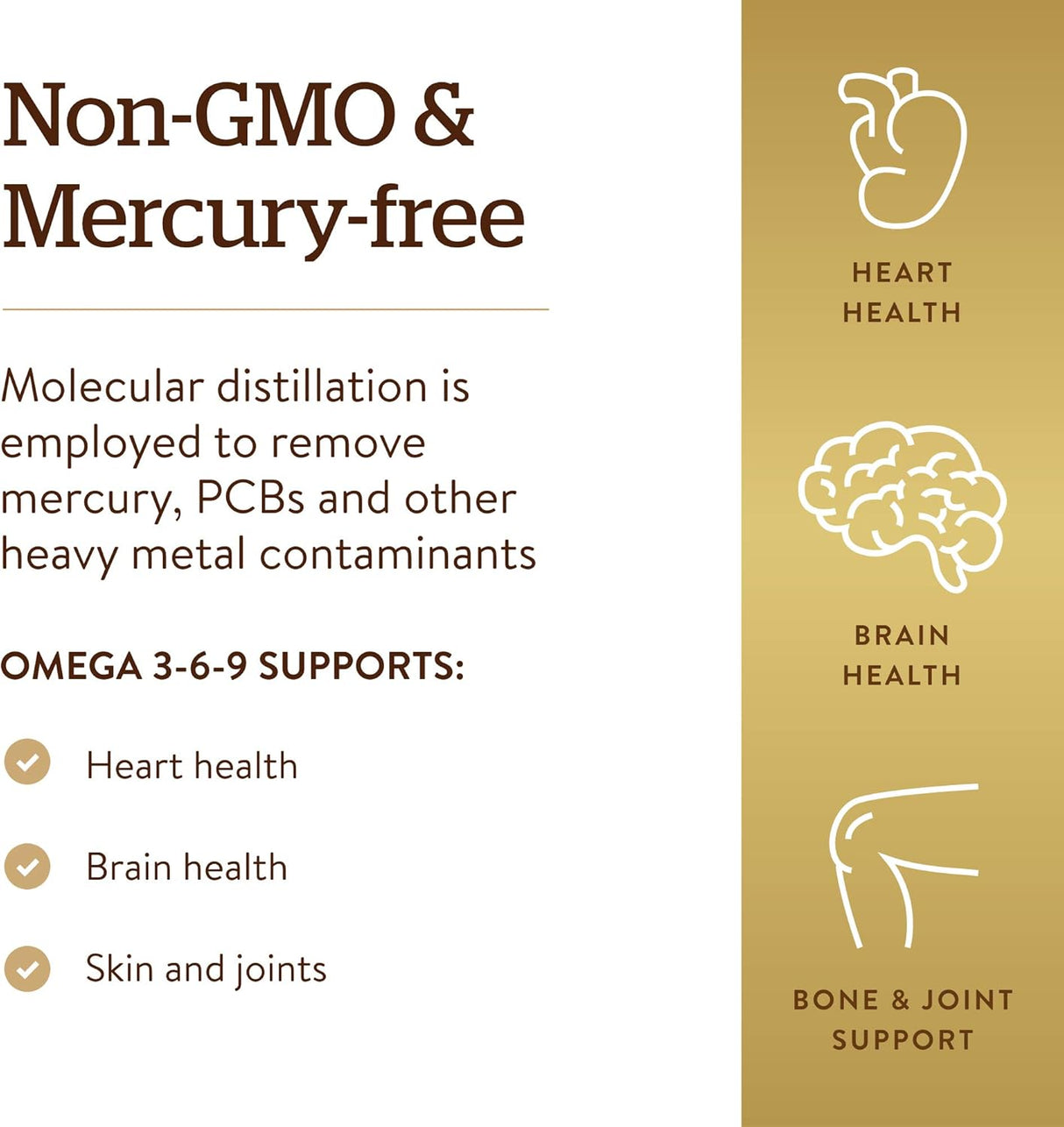 Solgar Omega 3-6-9 1300mg Softgels, Salud Corazón y Piel