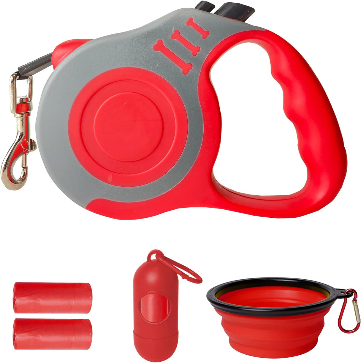 Correa Retráctil Automática con Accesorios para Perros