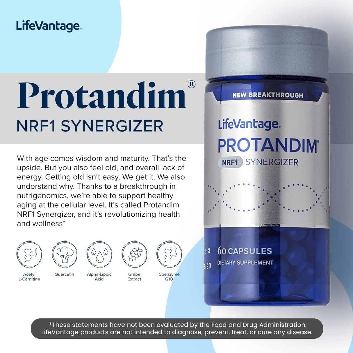 Suplemento Sinergizador Protandim NRF1 o NRF2 60 und