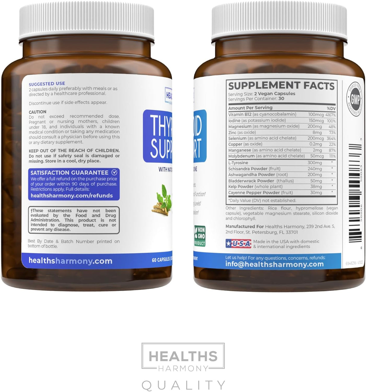 Suplemento Apoyo para la tiroides con yodo (sin OGM)