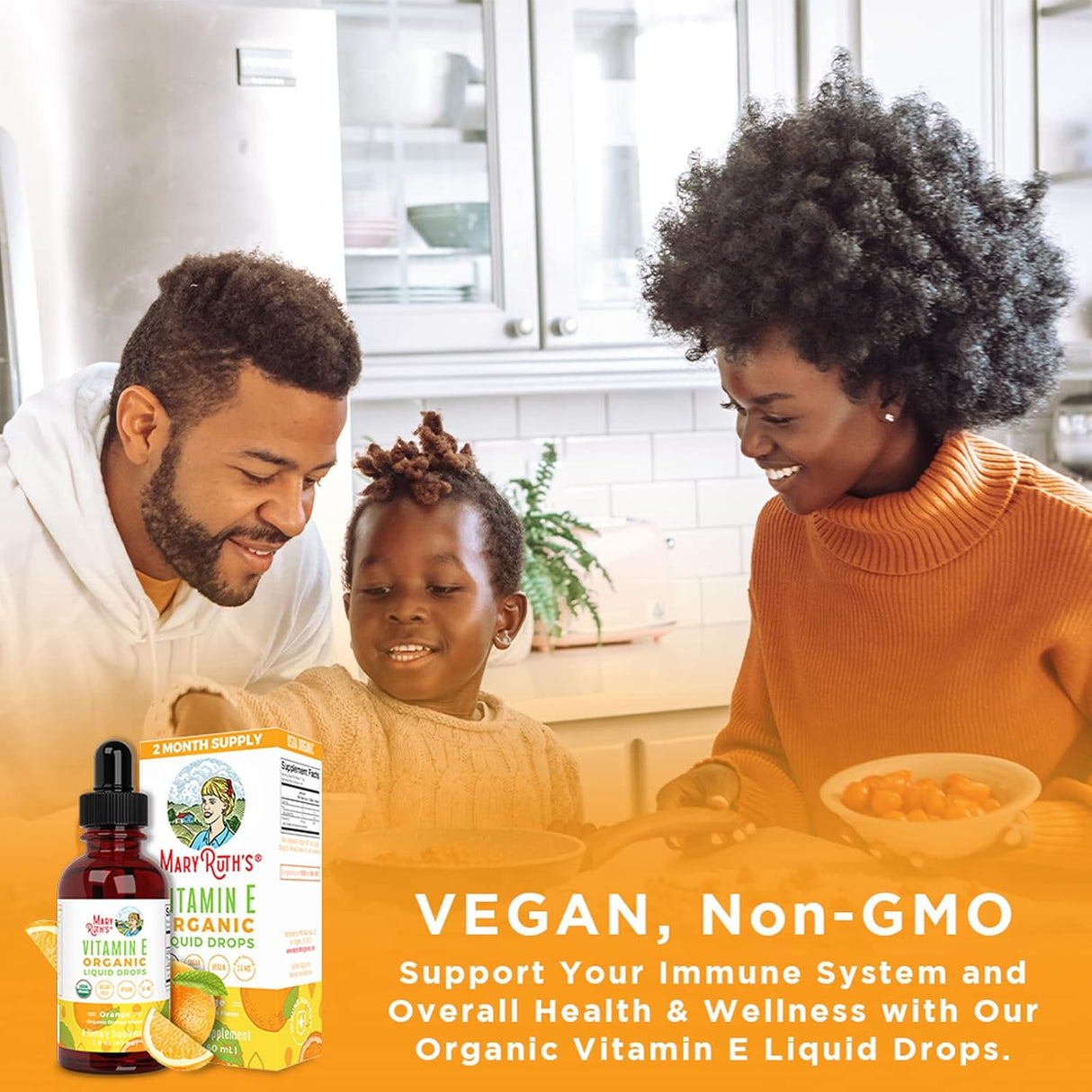 Suplementos Gotas líquidas de vitamina E 2 onzas vegano