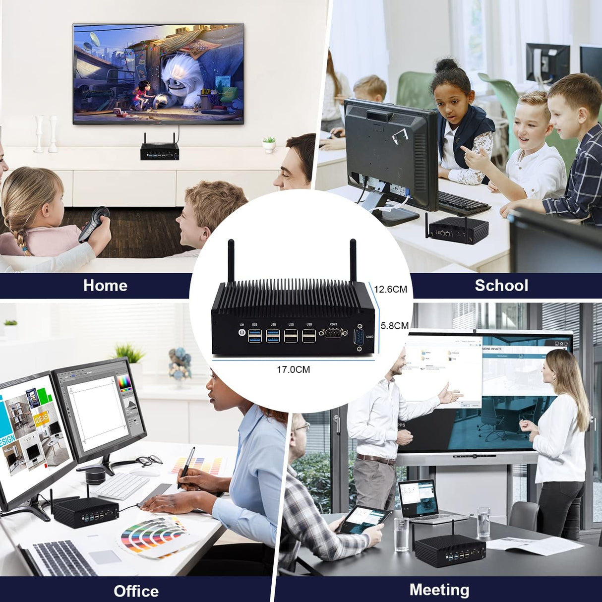 Computadora de escritorio sin ventilador Core i5-7300U