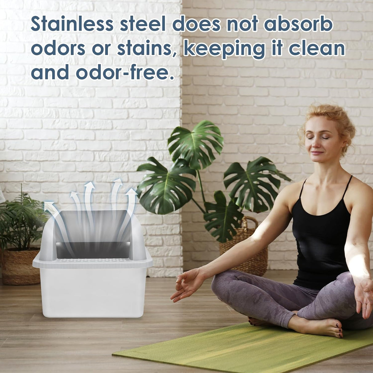 Caja de arena para gatos de acero inoxidable Suzzipaws