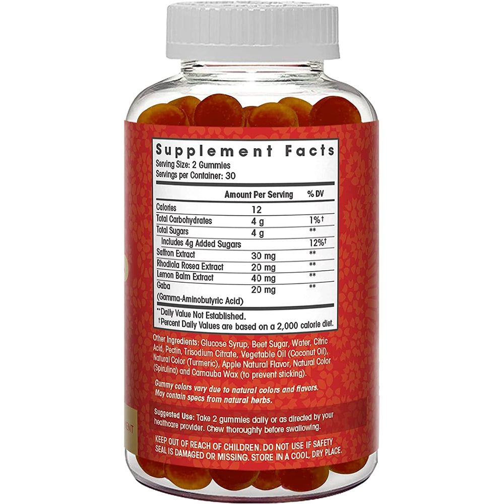 Suplemento rodiola rosea Gomitas de extracto de azafrán 60u