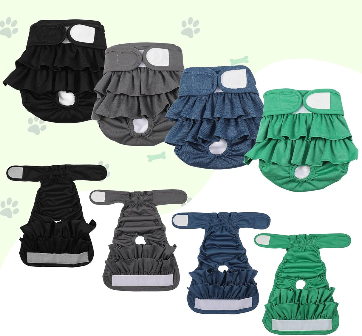 Chenkaiyang Paquete de 4 pañales para perras,cachorros