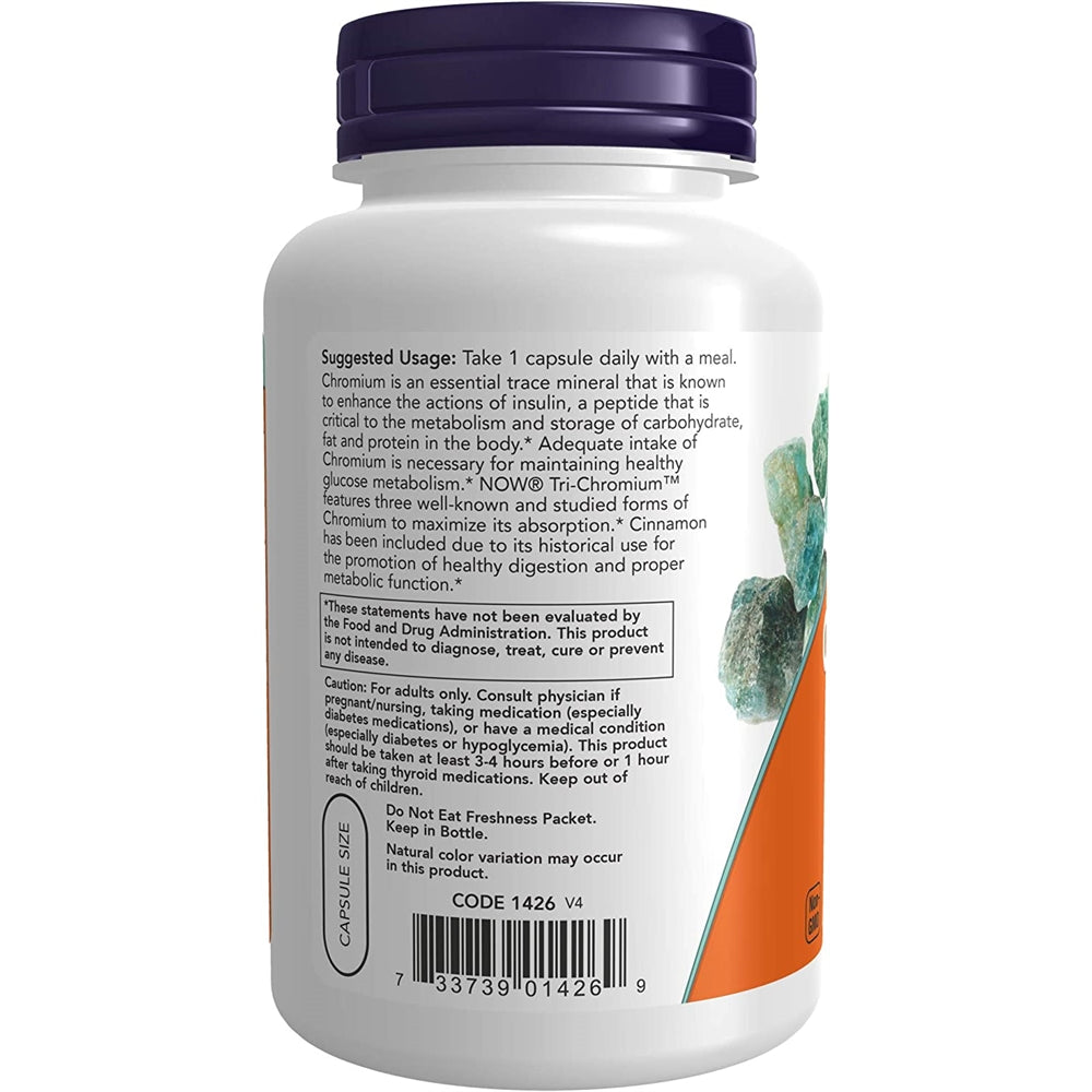 Suplemento Tri-Chromium™ 500 mcg con canela 180 cáp vegetale