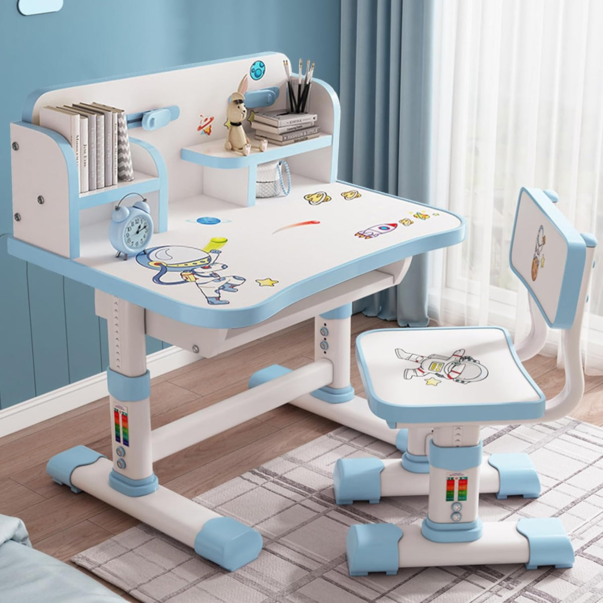 Set Escritorio y Silla Ajustable Antimiopía para Niños