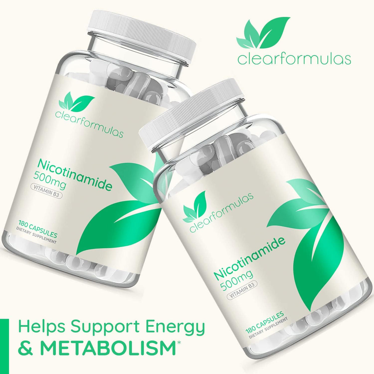 Suplemento Nicotinamida NAD Booster 500mg 180cáp Vitamina B3