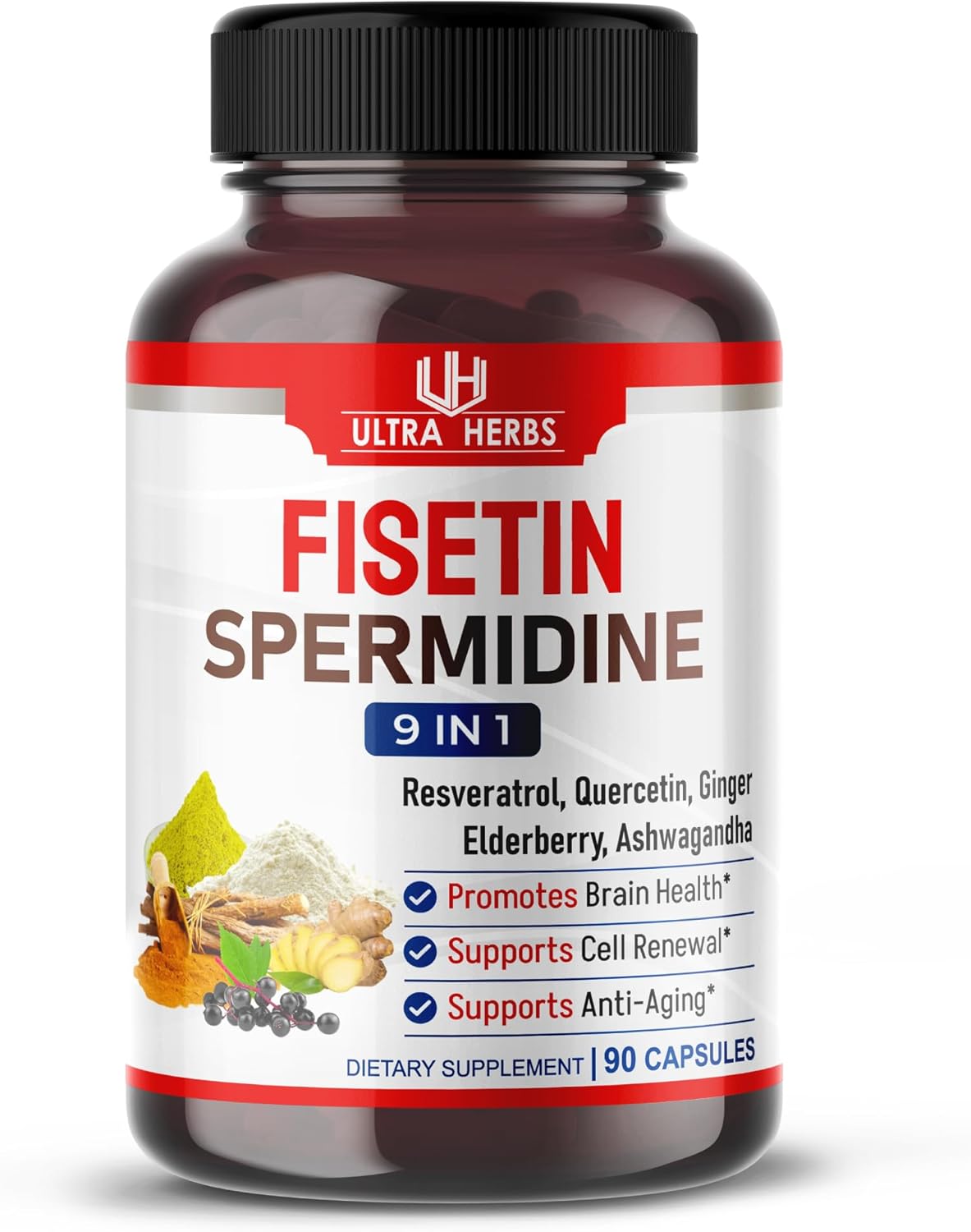 Suplemento Ultra Fisetin Complex 7350mg Resveratrol 1000mg