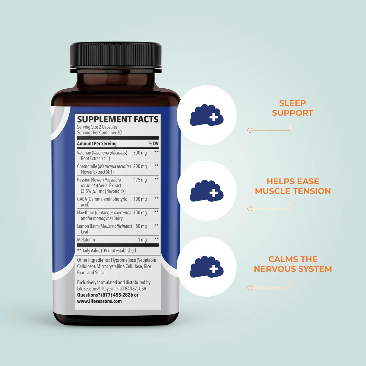 Suplemento Calma el sistema nervioso apoyo para dormir
