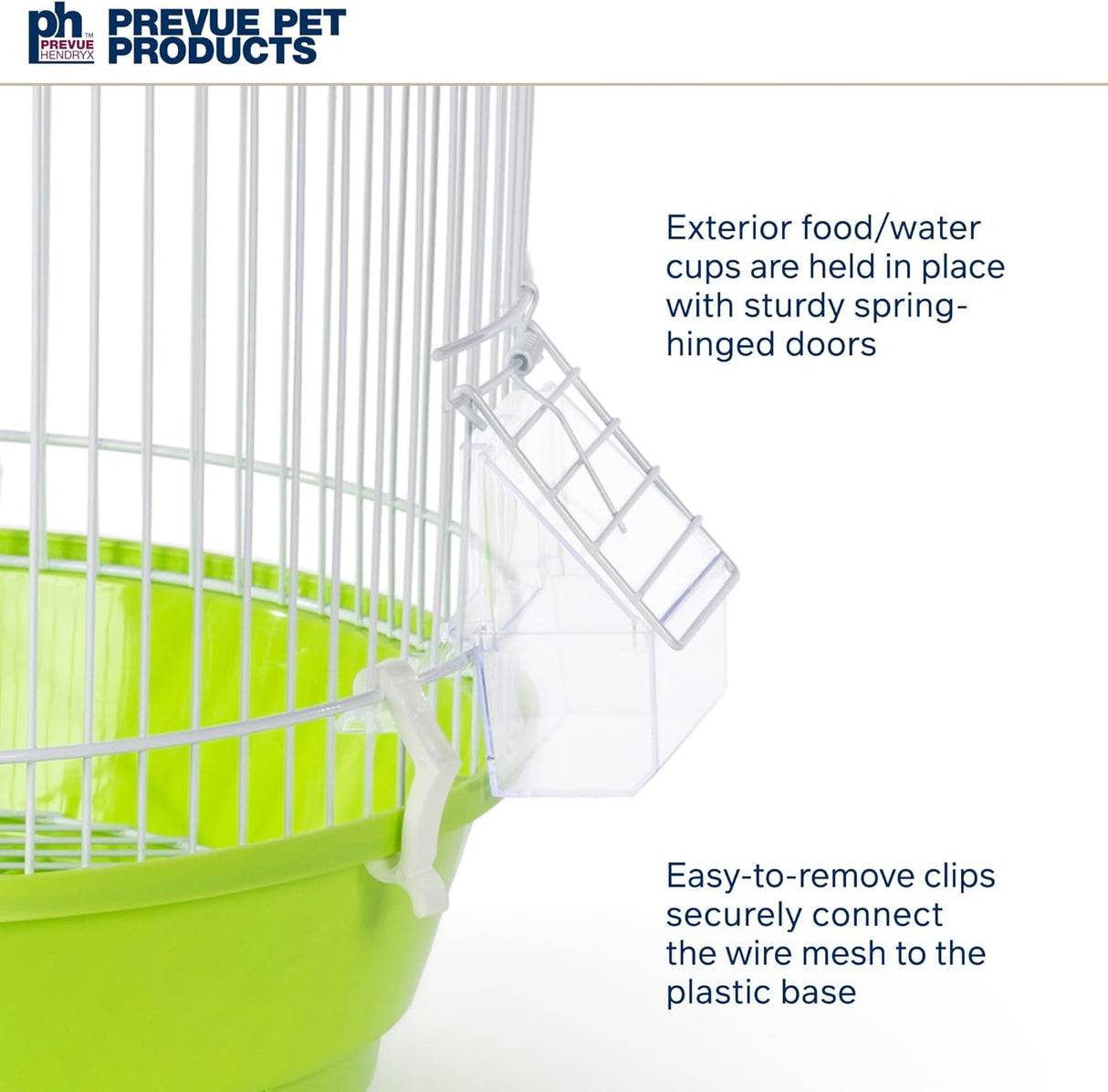 Jaula redonda clásica para pájaros Prevue Verde