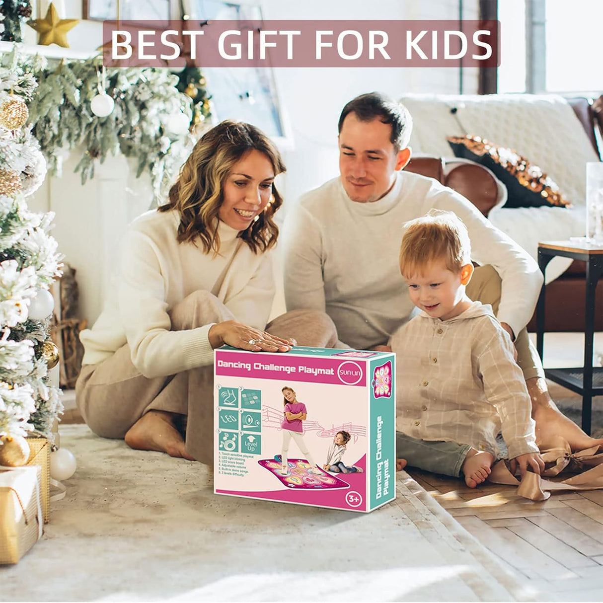 Alfombra de Baile SUNLIN - Mat con Luces LED y Música, 3 Niveles