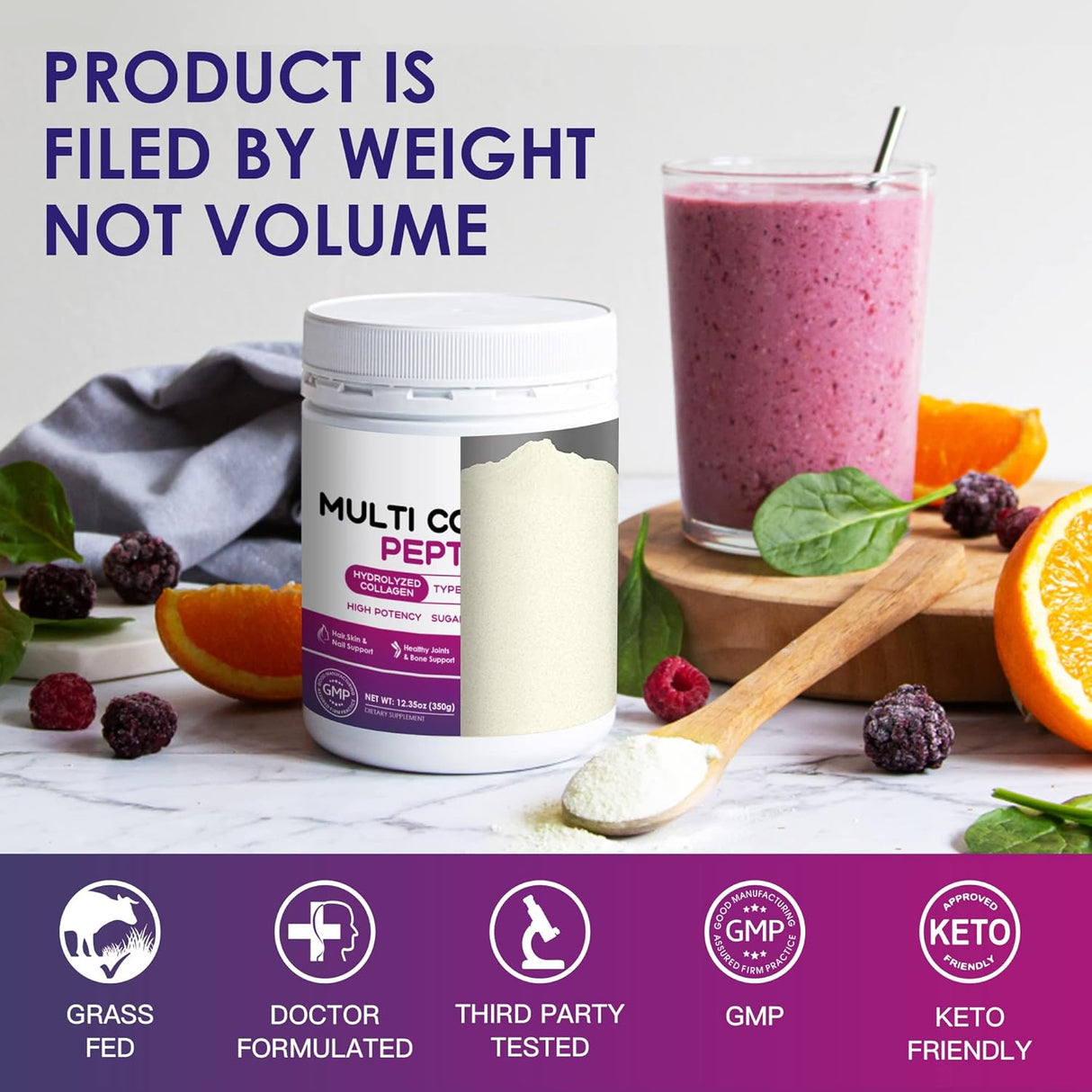 Polvo de péptidos de colágeno múltiple NATURE TARGET