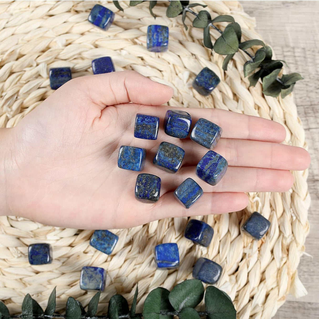 Juego de 10 cristales curativos de lapislázuli a granel