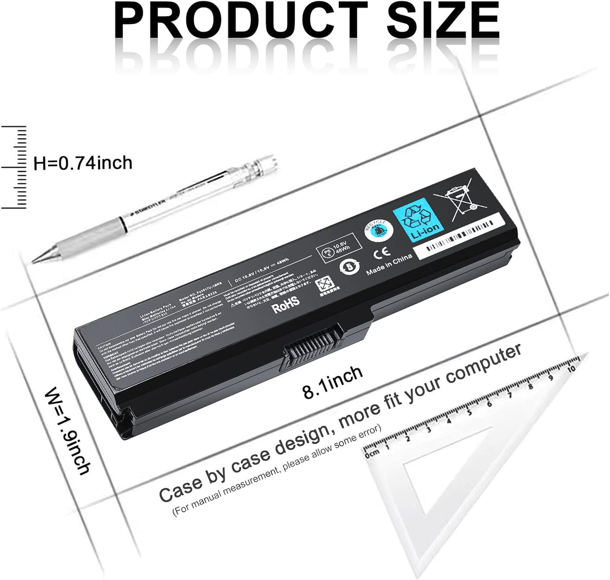 Batería de repuesto PA3817U-1BRS para Toshiba Satellite C655