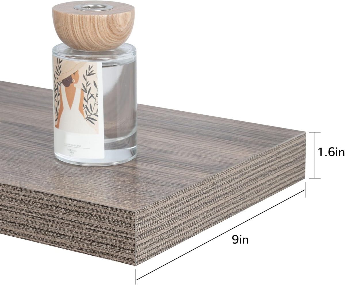 Estantes Flotantes de Madera - 24 Pulgadas, 2 Pack, Rústico