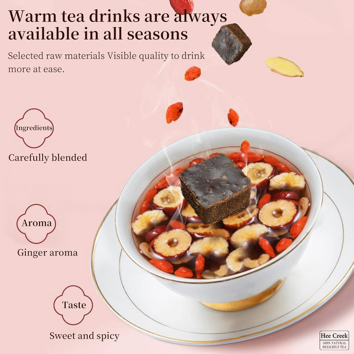 Té de Jengibre con Azúcar Moreno y Dátil para la Salud