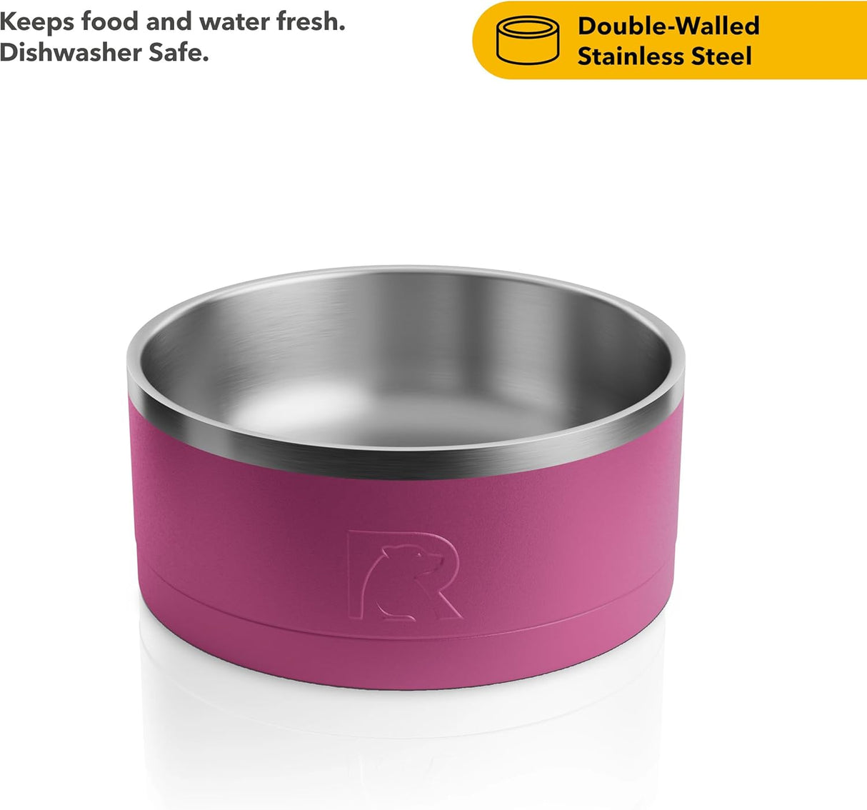 Cuenco 3-en-1 para Perros RTIC, Acero Inoxidable, Grande