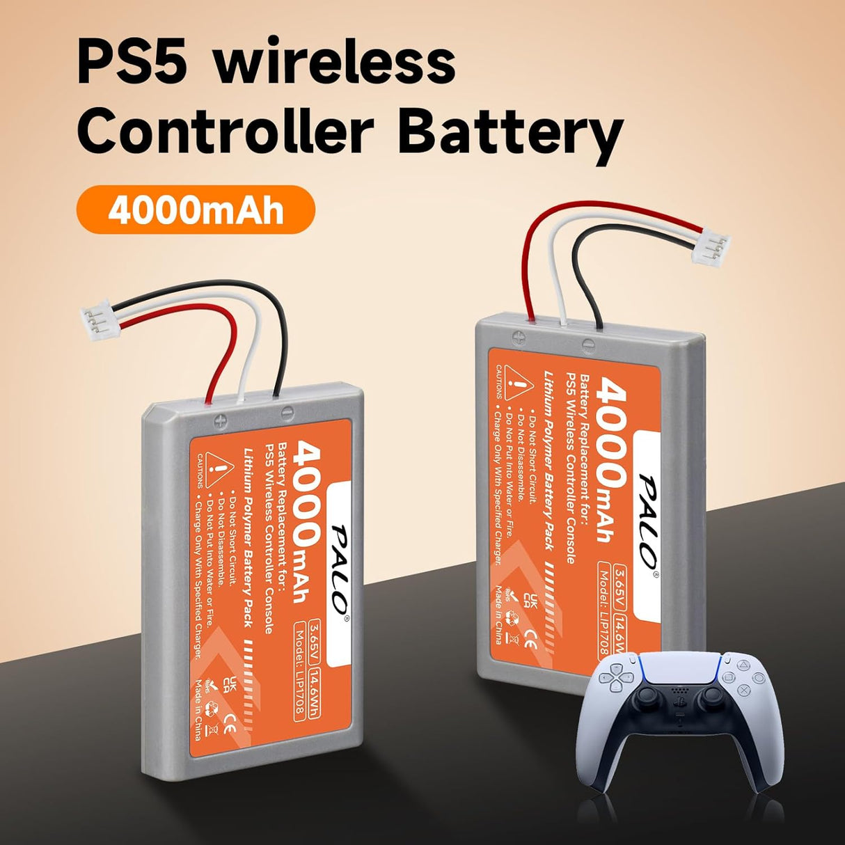 Batería 4000mAh Sony PS5 Dual Sense CFI-ZCT1W 3.65V/14.6Wh