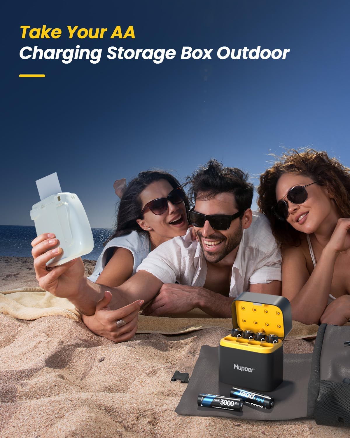 Baterías AA Recargables 8-Pack con Cargador, 3000mWh, Li-ion