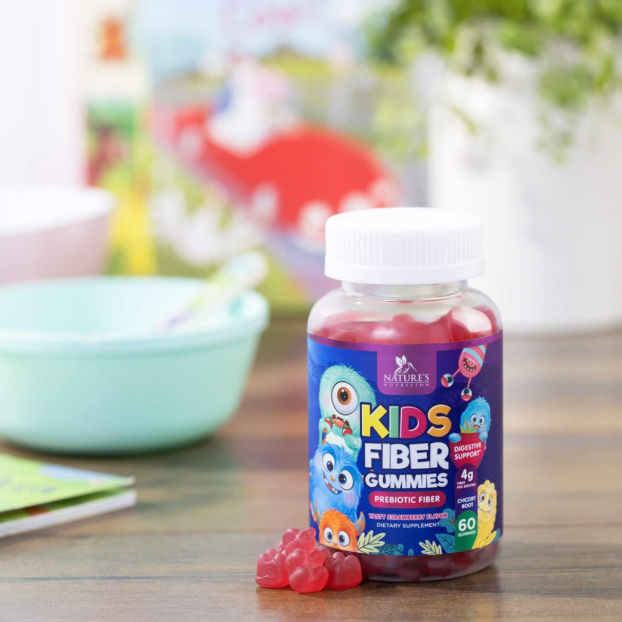 Suplemento de ositos de fibra para niños Nature's Nutrition