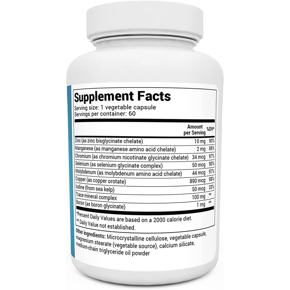 Suplementos Trace Minerals Complejo mejorado 60 cápsulas