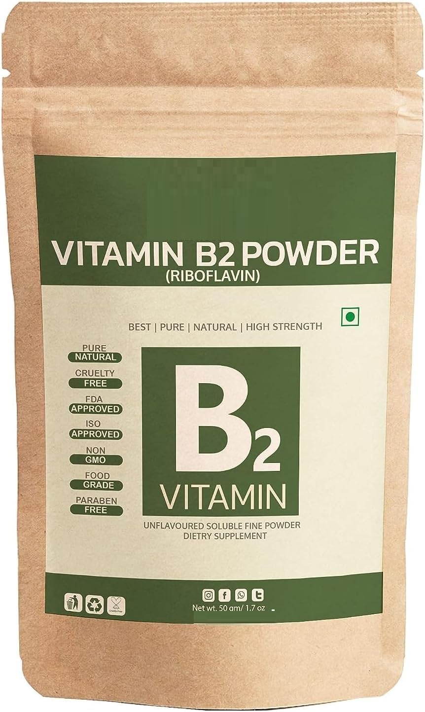 Vitamin B2 Riboflavina en Polvo 50g SM