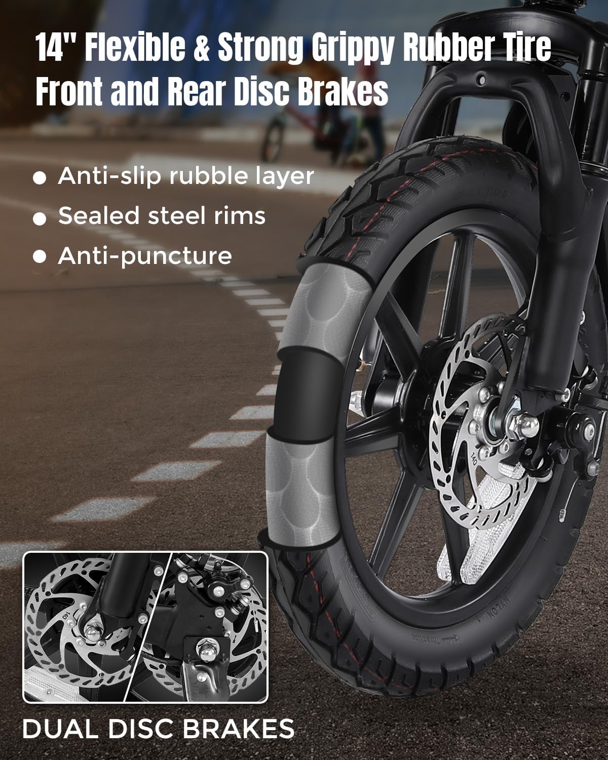 Bicicleta Eléctrica Plegable ANCHEER 350W, 22MPH, Modelo 14