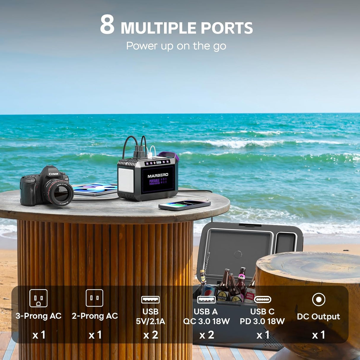 Generador Solar 172Wh con Panel Plegable 40W para Camping