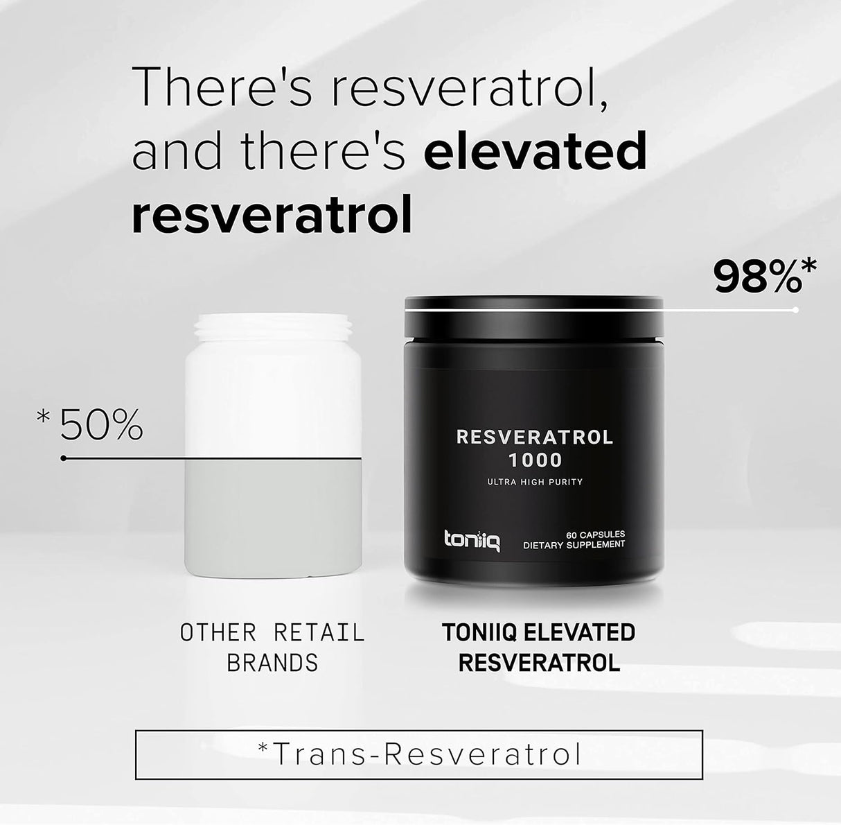 Suplemento Resveratrol trans de ultra alta potencia 60 cáp