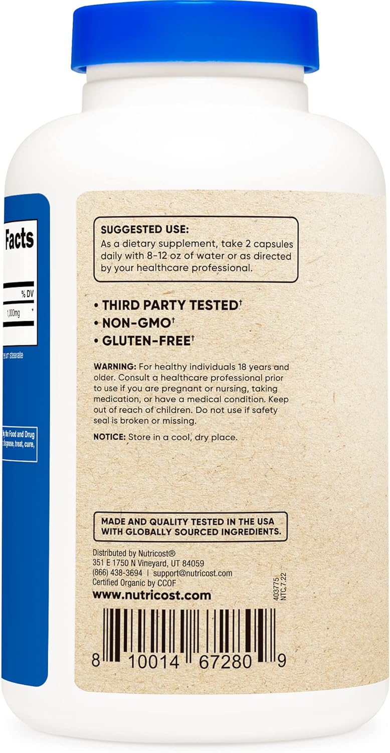 Suplemento Nutricost Noni Cápsulas de 500 mg 240 cápsulas