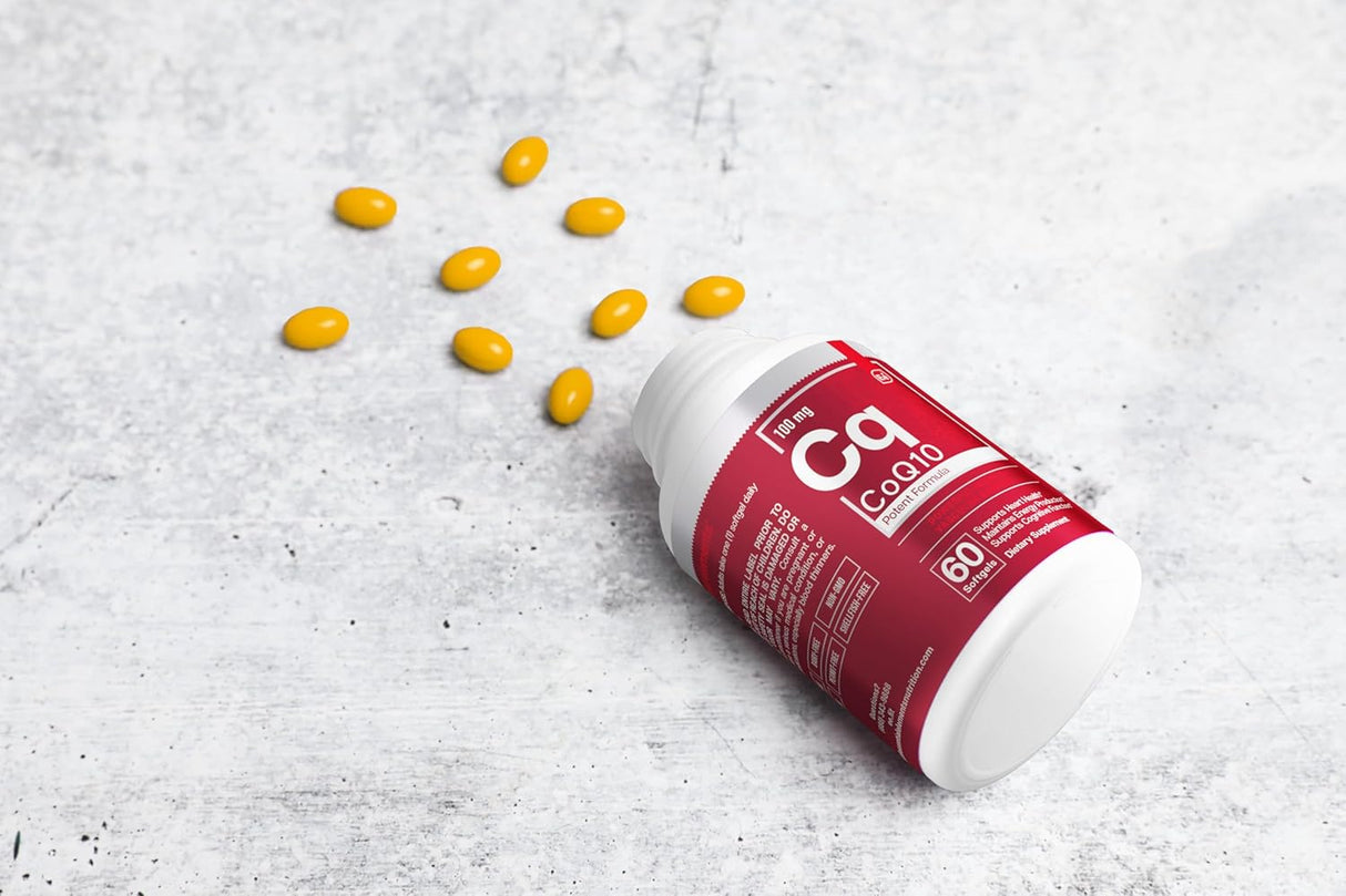 CoQ10 Esencial 100mg Suplemento para Corazón y Cerebro 60