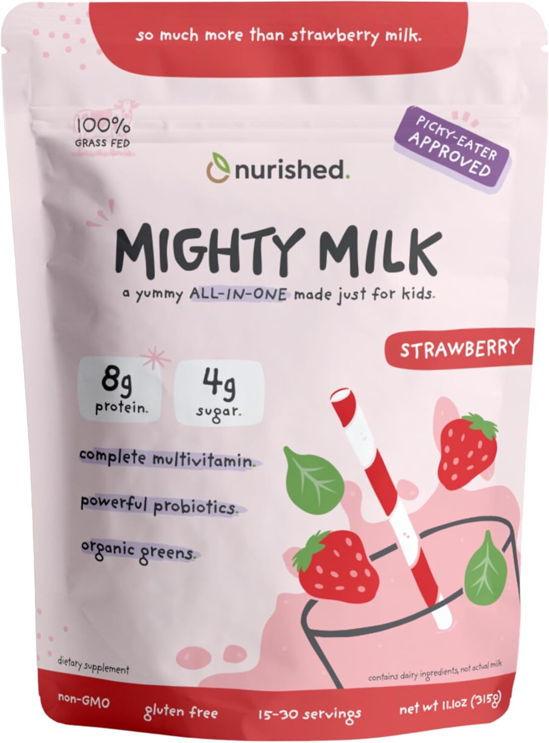 Proteína en Polvo Mighty Strawberry - Multivitamínico Kids