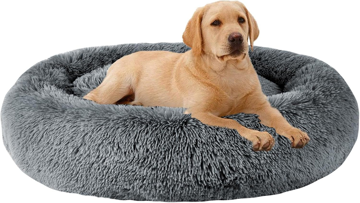 Cama para Perro MFOX, Faux Fur, Donut Cuddler, L/XL/XXL/XXXL