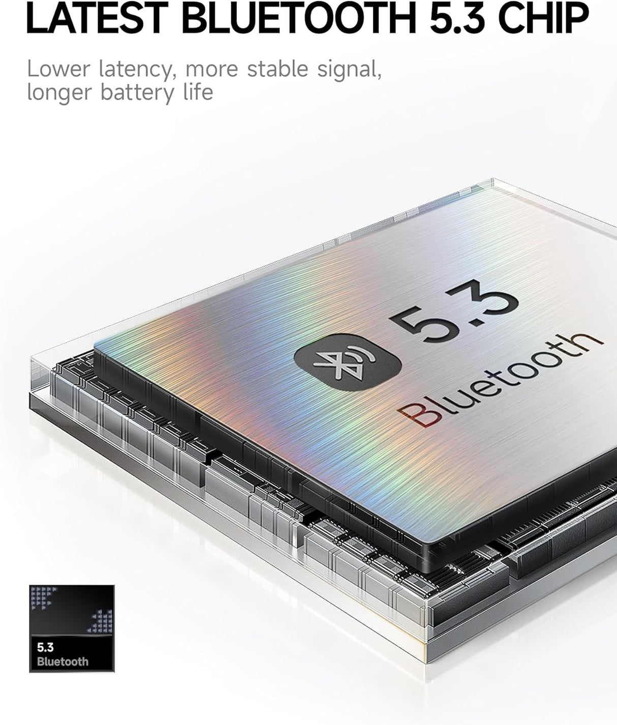 Auriculares Bluetooth Inalámbricos 120H, 3 Modos EQ, B8