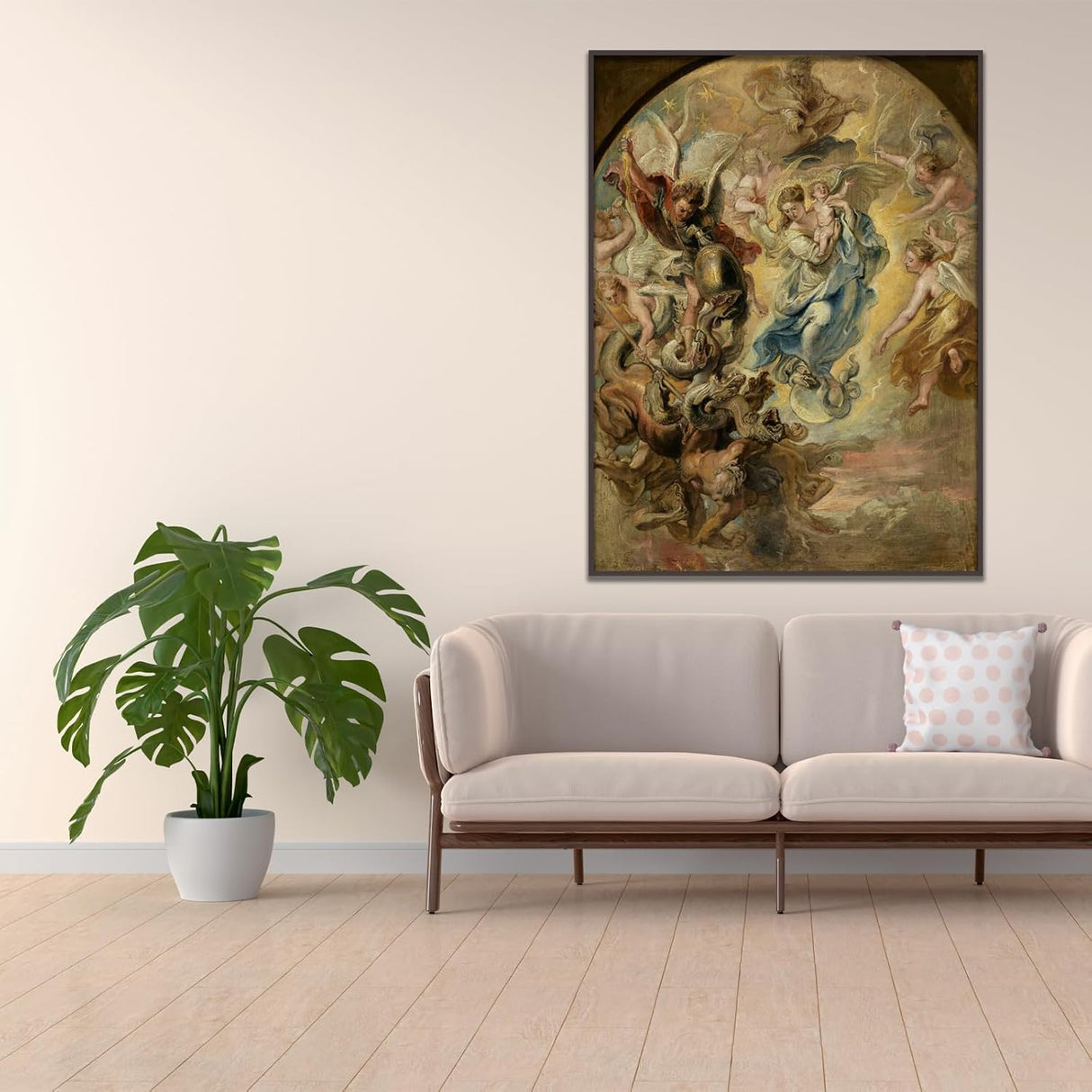 Poster barroco de La Virgen como Mujer del Apocalipsis sin marco