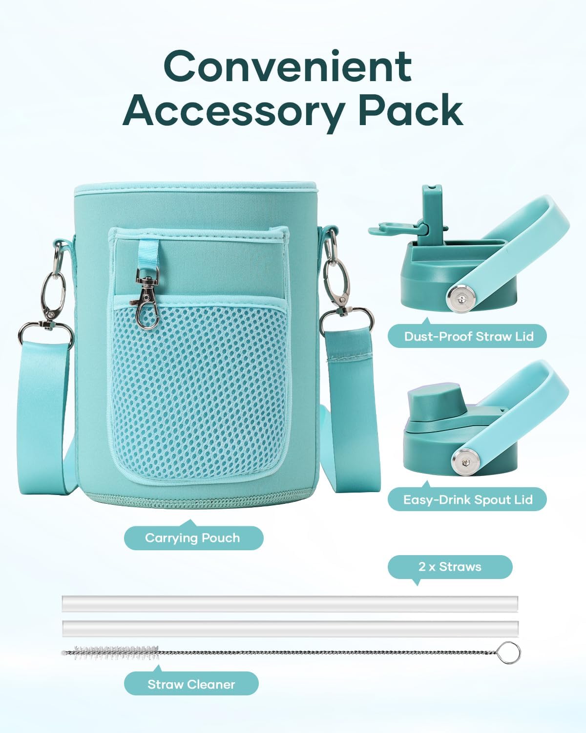 Botella de agua aislada BUZIO 64 oz, acero inoxidable, 48h frío