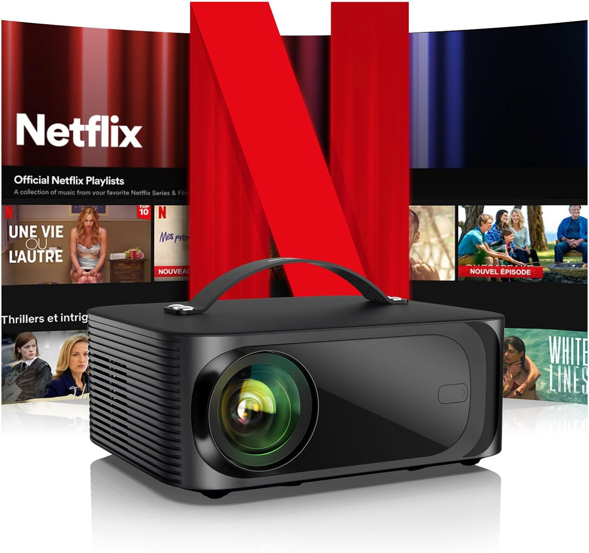 Proyector portátil ONOAYO 4K, Wifi 6, Netflix, 800 ANSI, 1080P