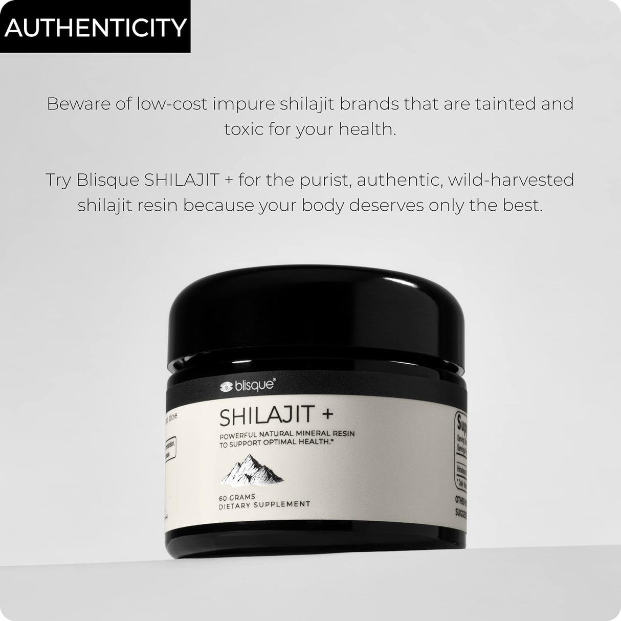 Suplemento de resina Shilajit orgánica oligominerales 2.12oz