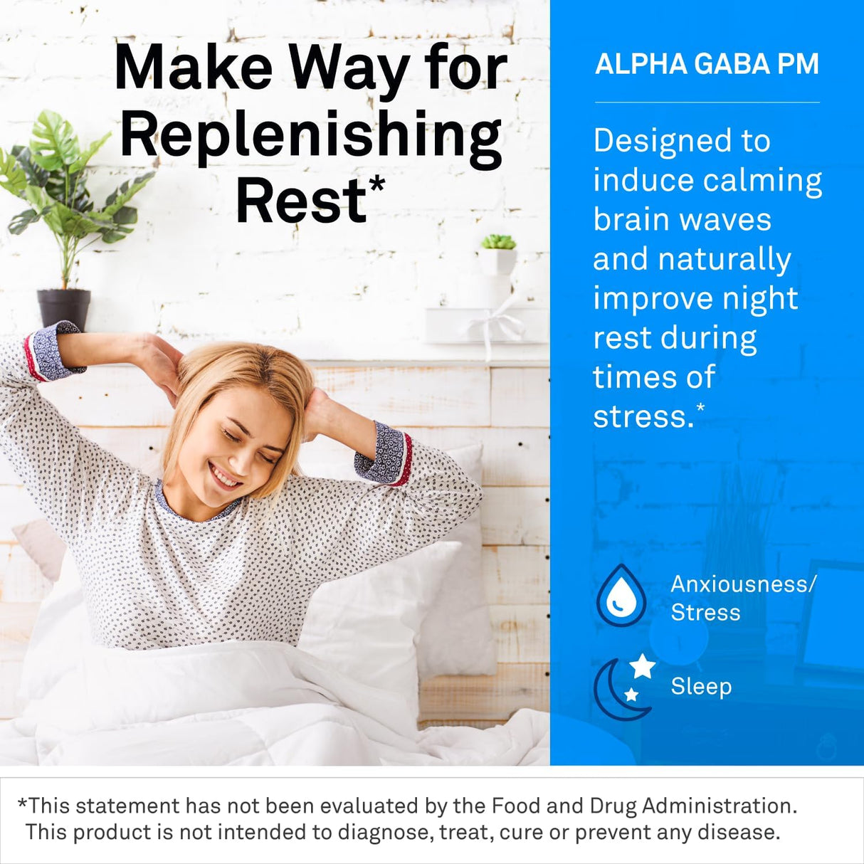 Suplemento NeuroScience Alpha GABA PM Ayuda para dormir